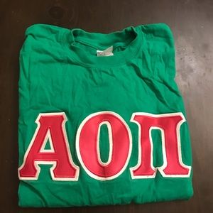AOII Stitched Letter LONG SLEEVE T Shirt